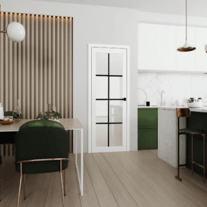 Usa de interior alba, cu sticla, toc si yala,  PP-Platinium, Loft 20 Voster - imagine 2